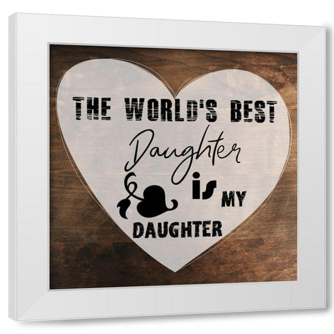 Daughter White Modern Wood Framed Art Print by Phillip, Jamie