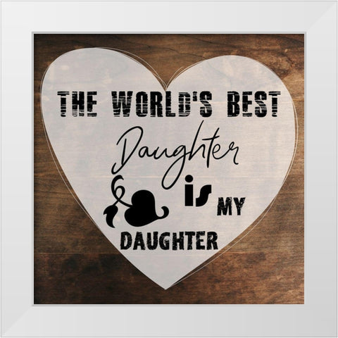 Daughter White Modern Wood Framed Art Print by Phillip, Jamie