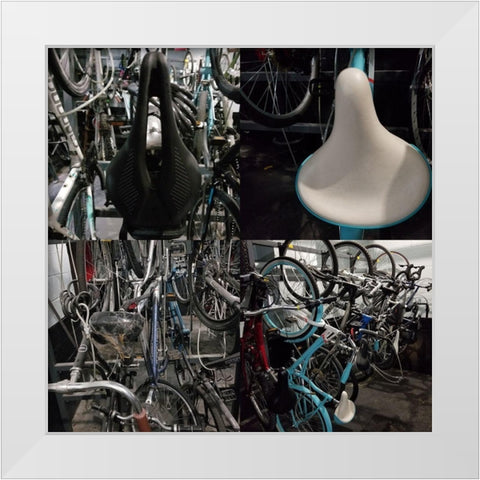 Bicycle 2 White Modern Wood Framed Art Print by Phillip, Jamie