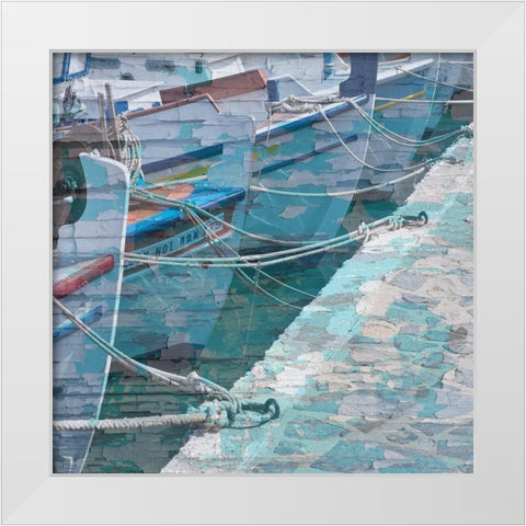 By The Sea 1 White Modern Wood Framed Art Print by Phillip, Jamie