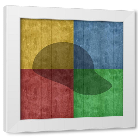 Baseball 2 White Modern Wood Framed Art Print by Phillip, Jamie