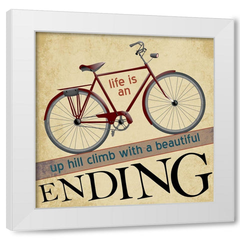 Bike White Modern Wood Framed Art Print by Phillip, Jamie