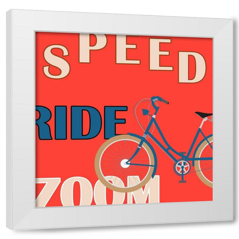 Bike 3 White Modern Wood Framed Art Print by Phillip, Jamie