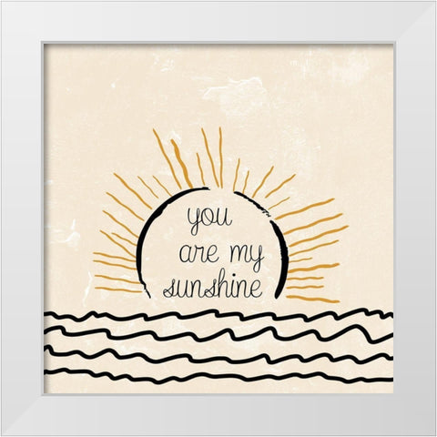 The Sun 3 White Modern Wood Framed Art Print by Phillip, Jamie