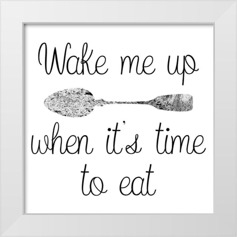 Time For Food White Modern Wood Framed Art Print by Phillip, Jamie
