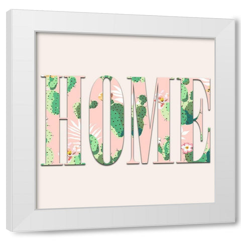 Home White Modern Wood Framed Art Print by Phillip, Jamie