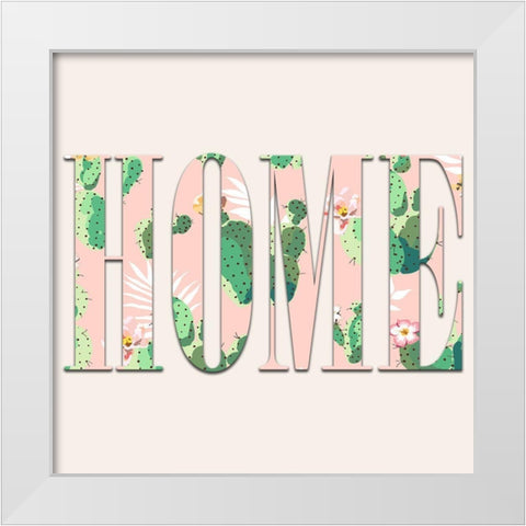 Home White Modern Wood Framed Art Print by Phillip, Jamie