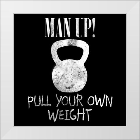 Gym Tough White Modern Wood Framed Art Print by Phillip, Jamie