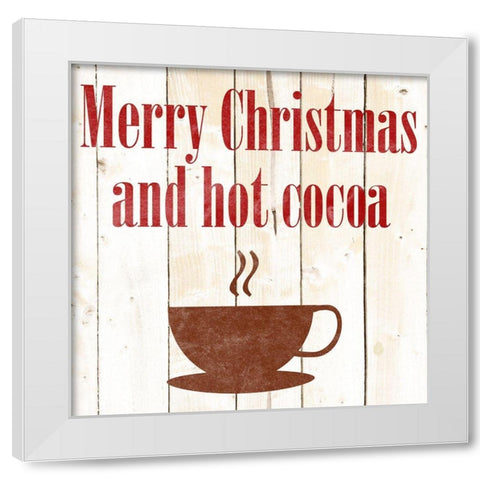 Hot Chocolate White Modern Wood Framed Art Print by Phillip, Jamie