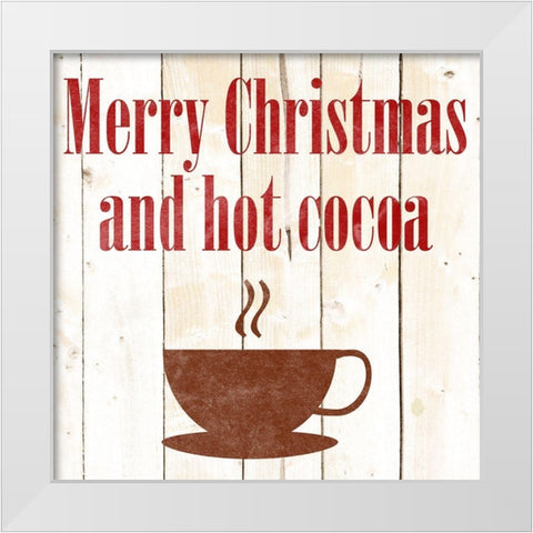Hot Chocolate White Modern Wood Framed Art Print by Phillip, Jamie