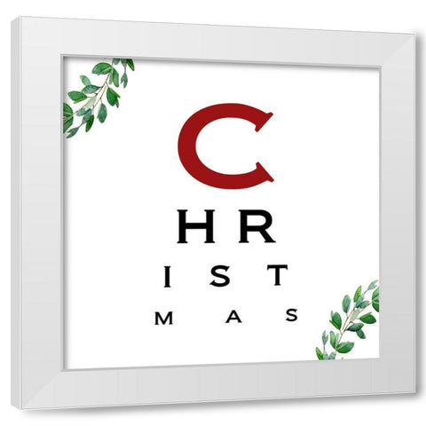 Christmas White Modern Wood Framed Art Print by Phillip, Jamie