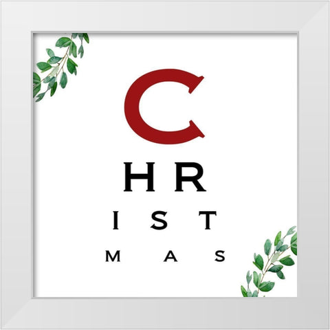 Christmas White Modern Wood Framed Art Print by Phillip, Jamie