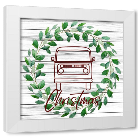Cristmas Travels 1 White Modern Wood Framed Art Print by Phillip, Jamie