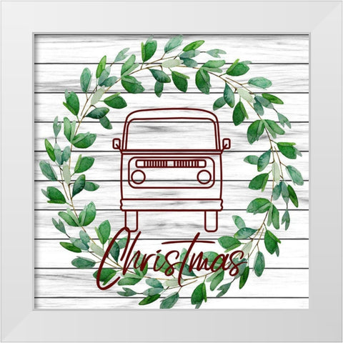 Cristmas Travels 1 White Modern Wood Framed Art Print by Phillip, Jamie