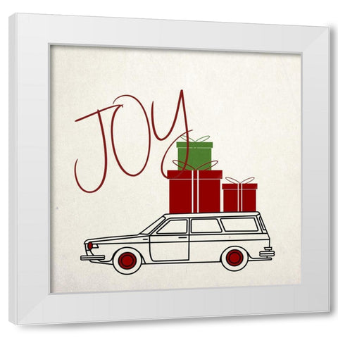 Cristmas Travels 4 White Modern Wood Framed Art Print by Phillip, Jamie