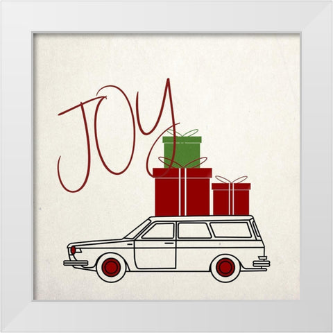 Cristmas Travels 4 White Modern Wood Framed Art Print by Phillip, Jamie