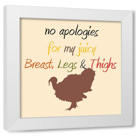 Turkey Breast White Modern Wood Framed Art Print by Phillip, Jamie