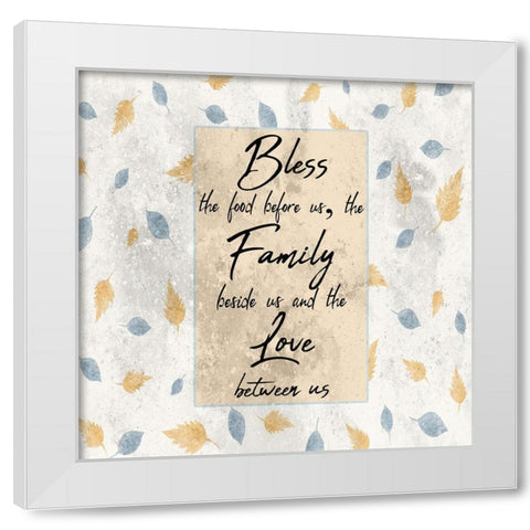 Bless The Food White Modern Wood Framed Art Print by Phillip, Jamie