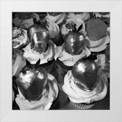 Black Cupcake 2 White Modern Wood Framed Art Print by Phillip, Jamie