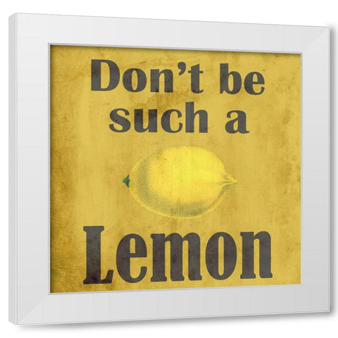 Lemon White Modern Wood Framed Art Print by Phillip, Jamie