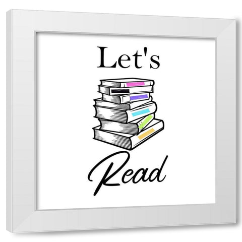 Books White Modern Wood Framed Art Print by Phillip, Jamie