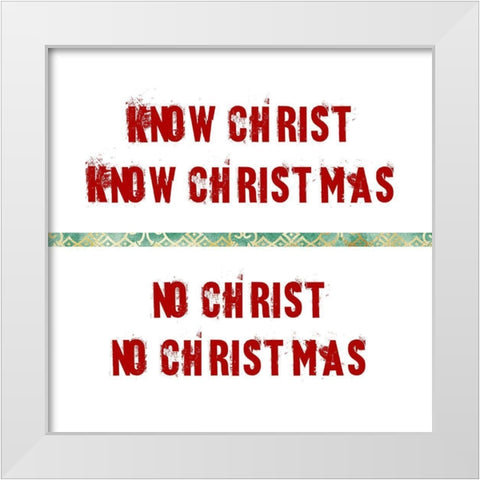 Christmas Christ White Modern Wood Framed Art Print by Phillip, Jamie