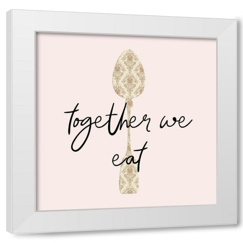 Eat White Modern Wood Framed Art Print by Phillip, Jamie
