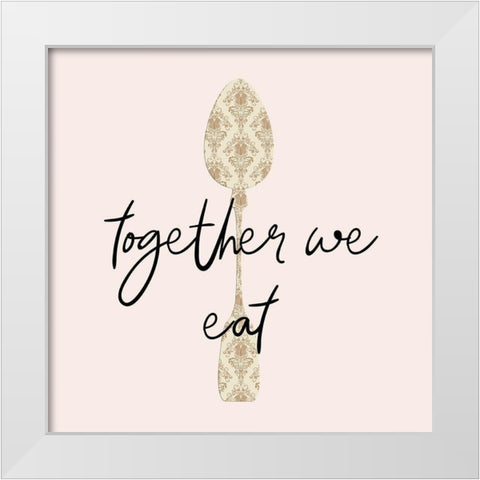 Eat White Modern Wood Framed Art Print by Phillip, Jamie