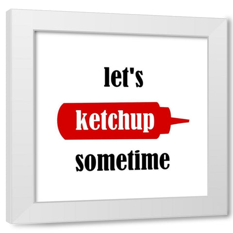 Ketchup White Modern Wood Framed Art Print by Phillip, Jamie