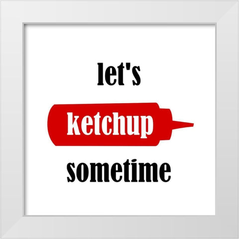 Ketchup White Modern Wood Framed Art Print by Phillip, Jamie