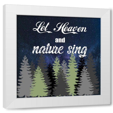 Heaven And Nature White Modern Wood Framed Art Print by Phillip, Jamie
