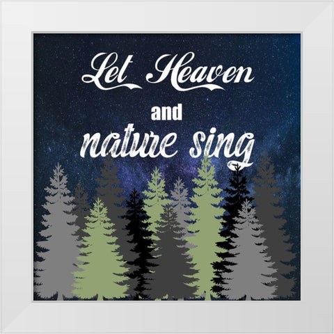 Heaven And Nature White Modern Wood Framed Art Print by Phillip, Jamie