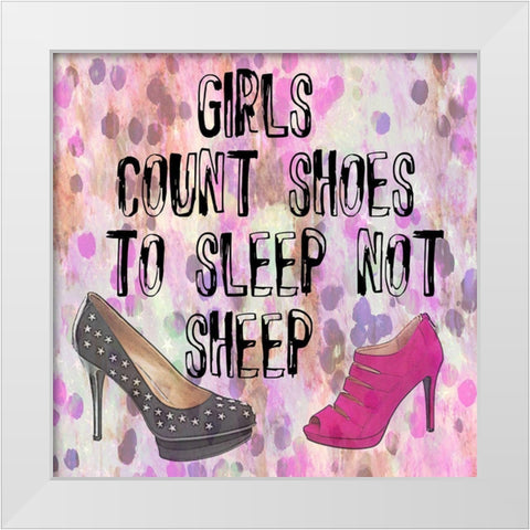 Shoes White Modern Wood Framed Art Print by Phillip, Jamie