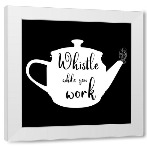 Whistle White Modern Wood Framed Art Print by Phillip, Jamie