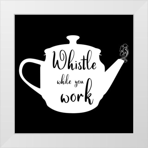 Whistle White Modern Wood Framed Art Print by Phillip, Jamie