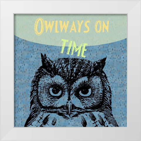 Owl 2 White Modern Wood Framed Art Print by Phillip, Jamie
