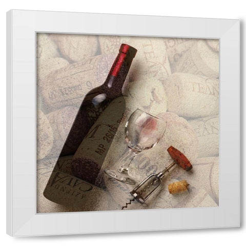 Wine Tasting White Modern Wood Framed Art Print by Phillip, Jamie