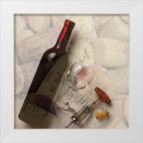 Wine Tasting White Modern Wood Framed Art Print by Phillip, Jamie