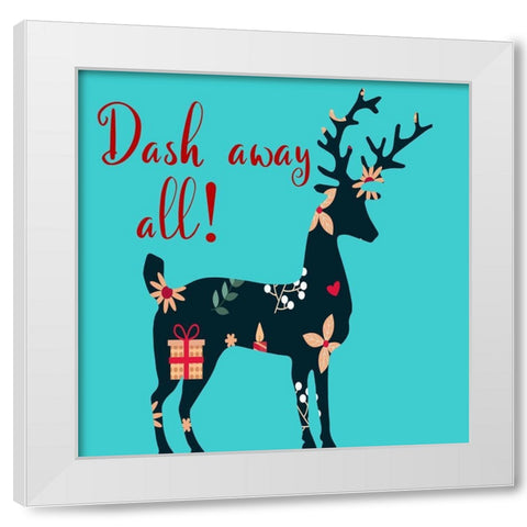 Dash Away All White Modern Wood Framed Art Print by Phillip, Jamie