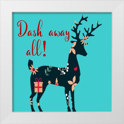 Dash Away All White Modern Wood Framed Art Print by Phillip, Jamie