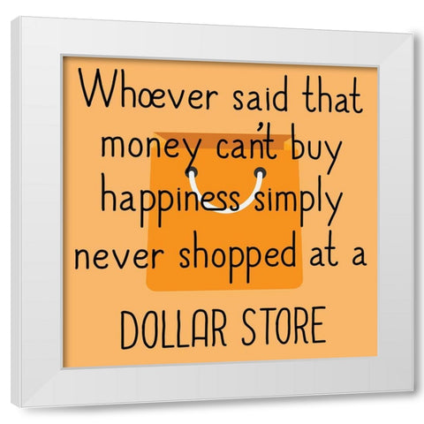 Shopping White Modern Wood Framed Art Print by Phillip, Jamie