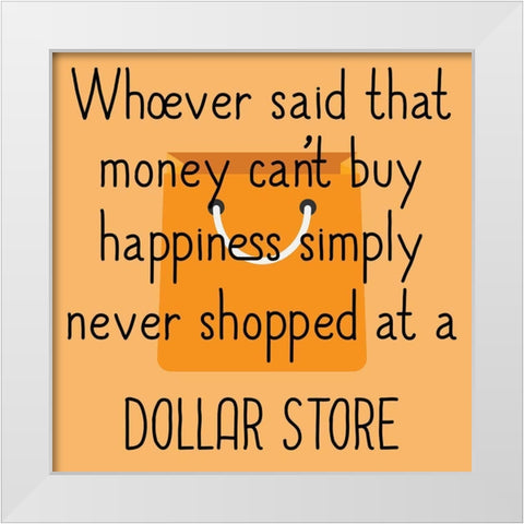 Shopping White Modern Wood Framed Art Print by Phillip, Jamie