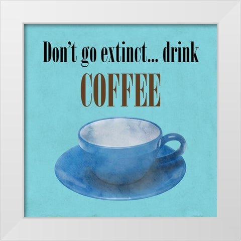 Morning Coffee White Modern Wood Framed Art Print by Phillip, Jamie