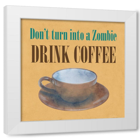 Morning Coffee 2 White Modern Wood Framed Art Print by Phillip, Jamie