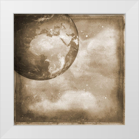 The World White Modern Wood Framed Art Print by Phillip, Jamie