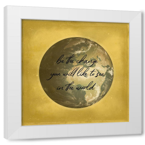 The World 2 White Modern Wood Framed Art Print by Phillip, Jamie