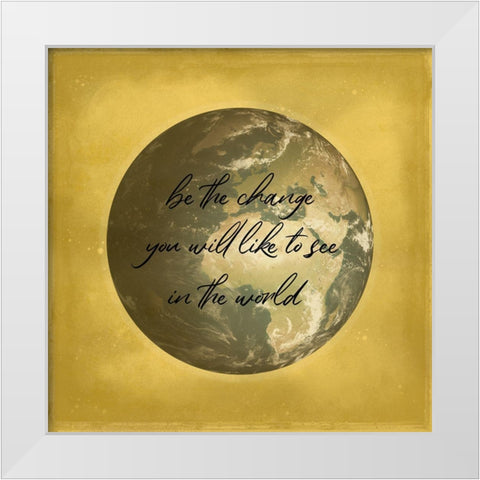 The World 2 White Modern Wood Framed Art Print by Phillip, Jamie