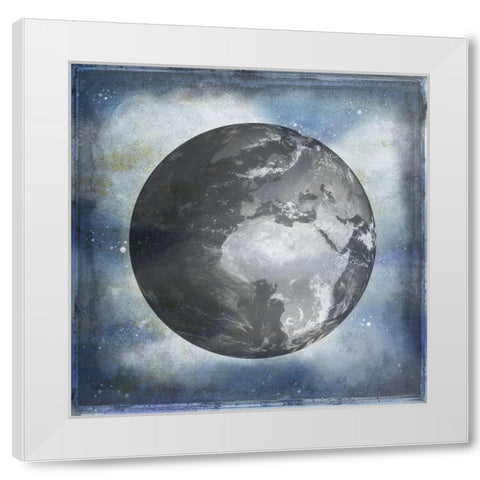 The World 4 White Modern Wood Framed Art Print by Phillip, Jamie