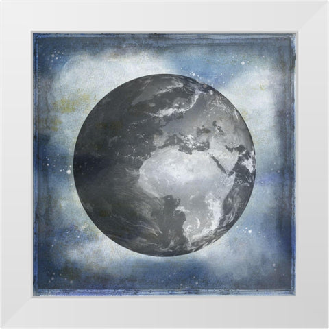 The World 4 White Modern Wood Framed Art Print by Phillip, Jamie