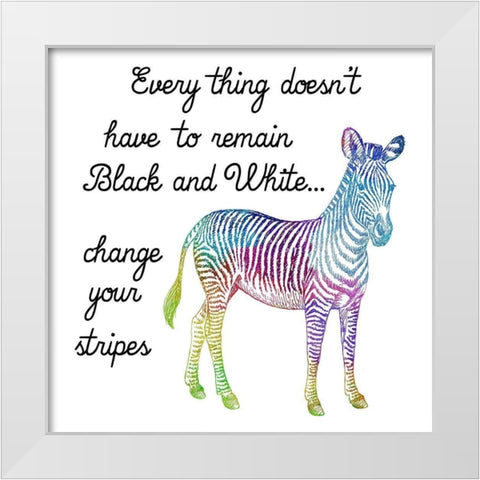 Aspire To Inspire White Modern Wood Framed Art Print by Phillip, Jamie